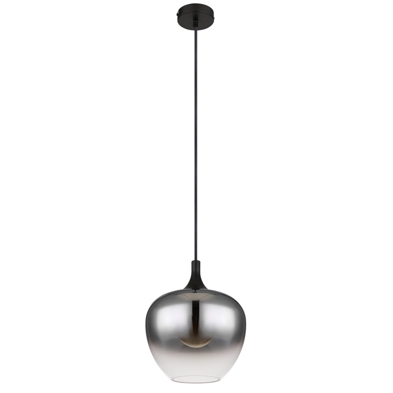 22.1 1 - Light Matte Black Pendant, Smoke colour