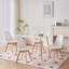 42.5cm Modern style Dining Chair, Padded Plastic Side Chair with Solid Wood Legs-280027451-343382744