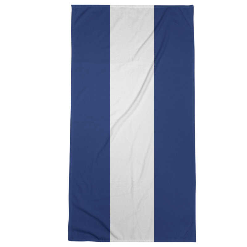 Beach Towel, Blue/White