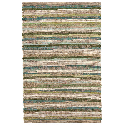 Francisco Green Handwoven Cotton Rug