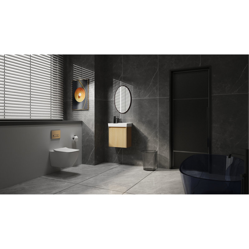 Armoire de salle de bain 20 "avec lavabo en céramique et rangement - meuble-lavabo moderne à longue durée de vie