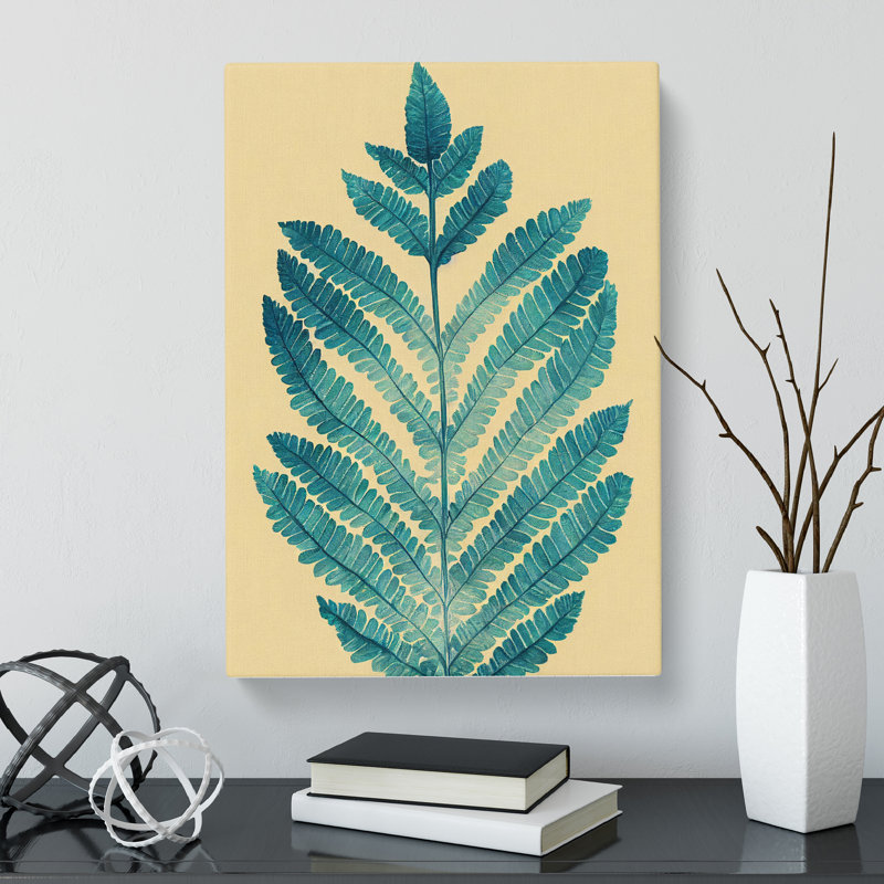 Mohit Retro Fern Leaf Vol.2 - Wrapped Canvas, 50cm H x 35cm W
