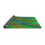 Tapis vert/bleu tissé à la machine-1044225247