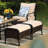 Salem 5-Person Swivel Outdoor Conversation Set with Fire Pit Table & Optional Ottomans-88407704