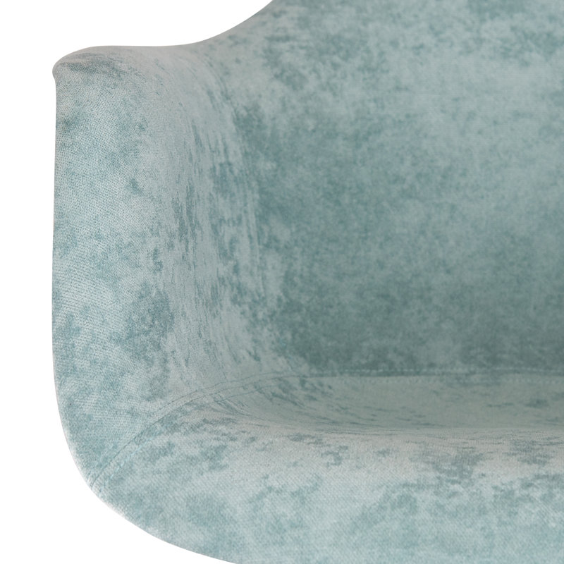 Bullsbrook Upholstered Accent Arm Chair with Metal Legs Eiffel Base Design, Teal Velvet