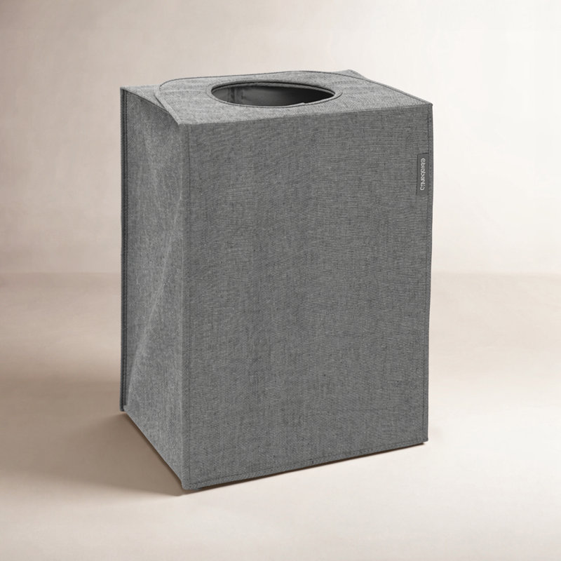 Brabantia Foldable Laundry Hamper 14.5 Gallon, Pepper Black