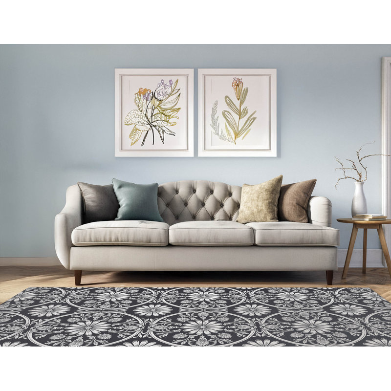 Tapis d'intérieur antidérapant Daisy, Rectangulaire 8 pi x 10 pi