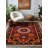 Floral Harmony Collection Digital Print Cotton-Polyester Blend Rug – Red & Floral Pattern-213697571