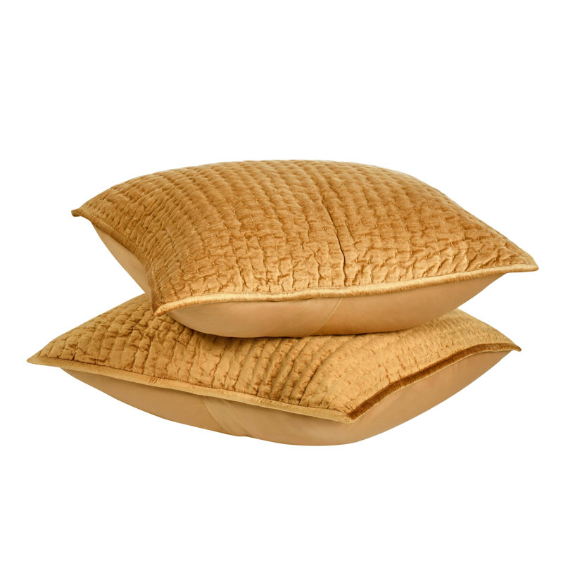 Lucio Polyester Sham, Euro, Yellow