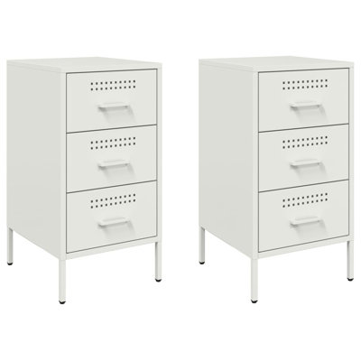 Bedside Cabinets 2 pcs 36x39x68 cm Steel
