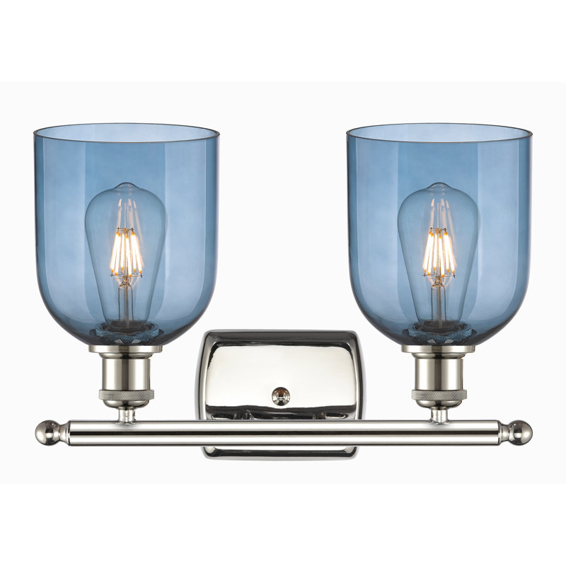 Allysson 2 - Light Dimmable Vanity Light, Princess Blue, Polished Nickel