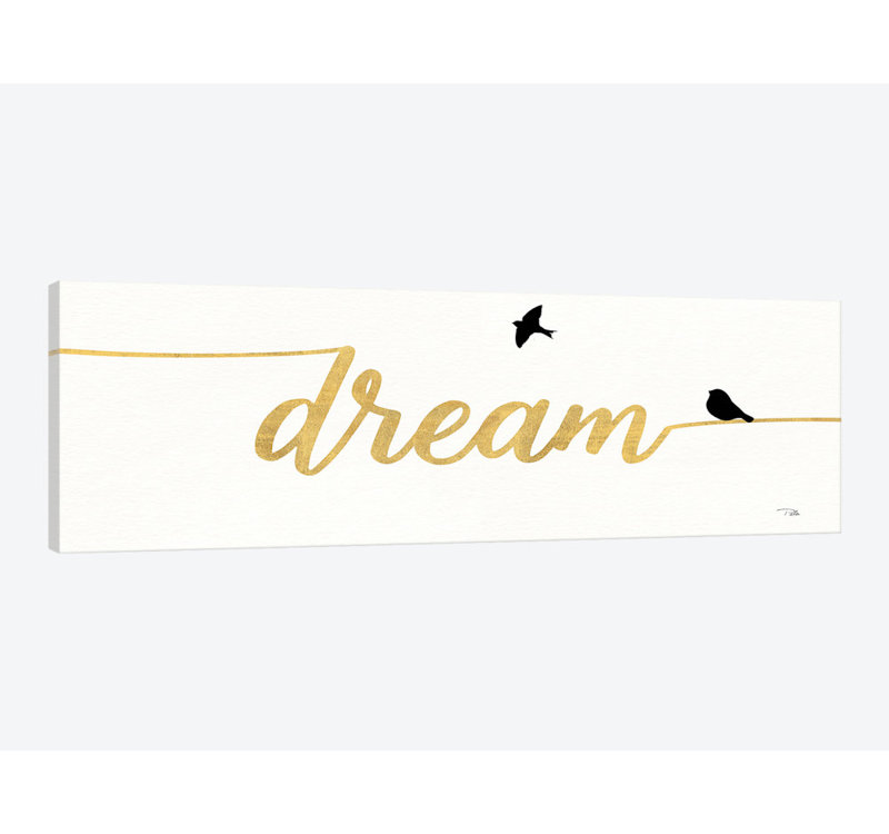 « oiseaux on words iii », art textuel sur toile tendue, H 20 po x l 60 po x P 1,5 po
