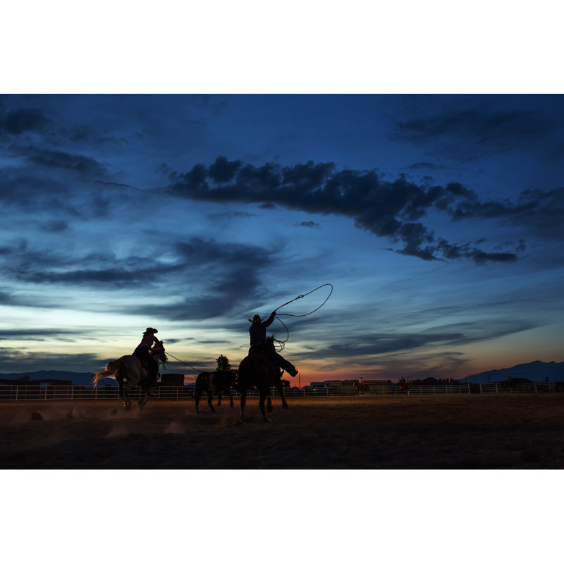 Cowboy Team Roping by Ktmoffitt, 8" H x 12" W
