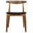 Mid-century modern Solid Wood Dining Chair with Dark Wood, Upholstered Faux Leather Seat, Low Open Back Side Chair for Dining Room, Kitchen & Breakfast Nook, Espresso-1839062947-1860420205