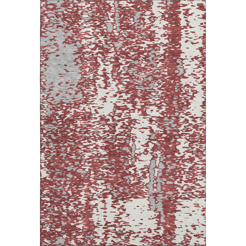 Premium Machine Washable Prisco Garnet Rug, Rectangle 9' x 12'
