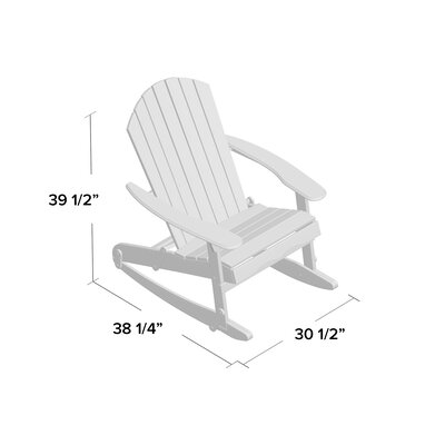 Rosecliff Heights Crossen Solid Wood Rocking Adirondack Chair & Reviews ...