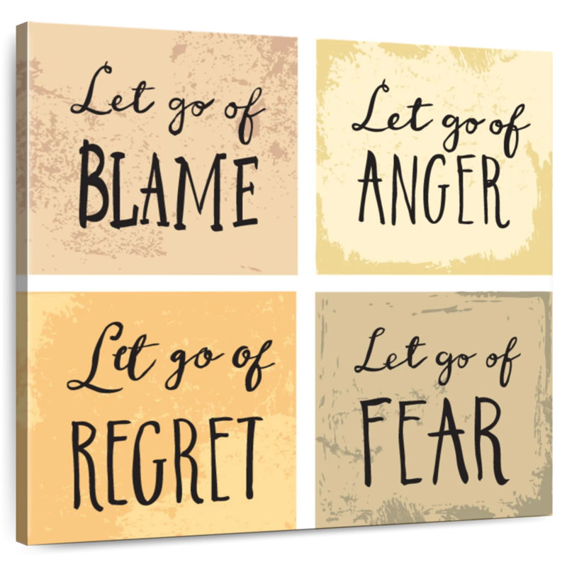 Tergel Let Go Motivational Typography, 20" H x 20" W