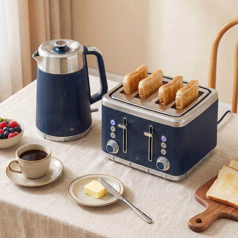 Kettle and Toaster Set, Blue