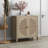 Rattan Sideboard With 2 Doors And Adjustable Shelves