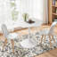 Table basse hexagonale moderne 31,50 "avec plateau en MDF, base en métal, pour la salle à manger, la cuisine, le salon