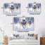 Ensemble de décoration murale Alaska Dog Sledding II - Animaux