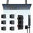 16"X32" Shower Faucet System Massage Jet Bathroom LED Rain Black Thermostatic