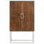 Armoire bar en noyer et noir 2 portes