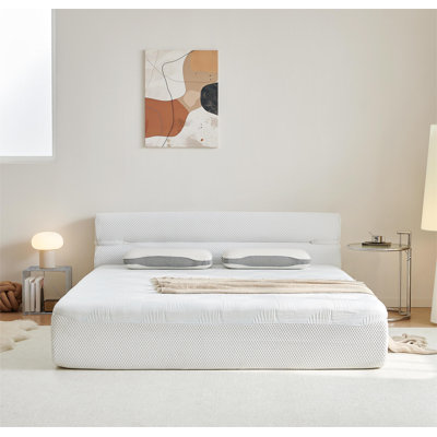 All In One King Mattress & Bed Frame, 15 Inch King Size Mattresses  In A Box With Cool Fabric, Pressure Relief  Motion Isolation  No Assembly Required  For Living Room Apartment Bedroom Dormitory