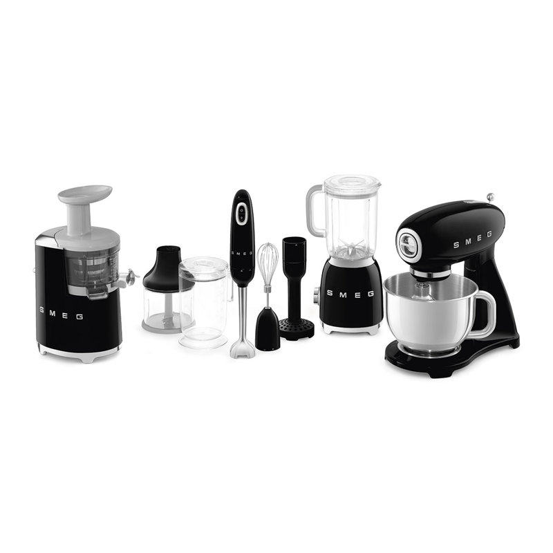 SMEG 50's Retro Style Hand Blender with accessories, Black