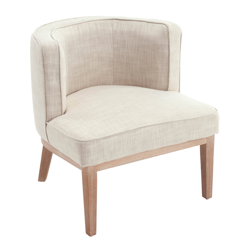Méridienne en bois massif en forme de tonneau pour le salon, la chambre à coucher ou le balcon, Lin beige