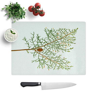 Tempered Glass Chinese Weeping Cypress Chopping Board