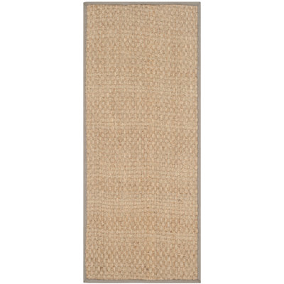 Auckland Bamboo Slat/Seagrass Natural/Gray Area Rug