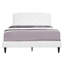 Charmant lit double blanc pour chambres douillettes