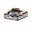Ventilateur de plafond encastré 22,6 po, moteur réversible, télécommande à courant continu, pales de 7 pièces, ventilateur de plafond à 6 vitesses, minuterie, pour la cuisine de la chambre à coucher - ampoules non incluses