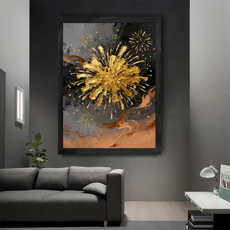 Reproduction d'art encadrée noire encadrée noire, H 37 po x l 25 po