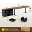 Bureau assis-debout électrique en L Sterling Executive avec caisson mobile, bureau réglable en hauteur avec rangements modulaires et système de gestion des câbles
