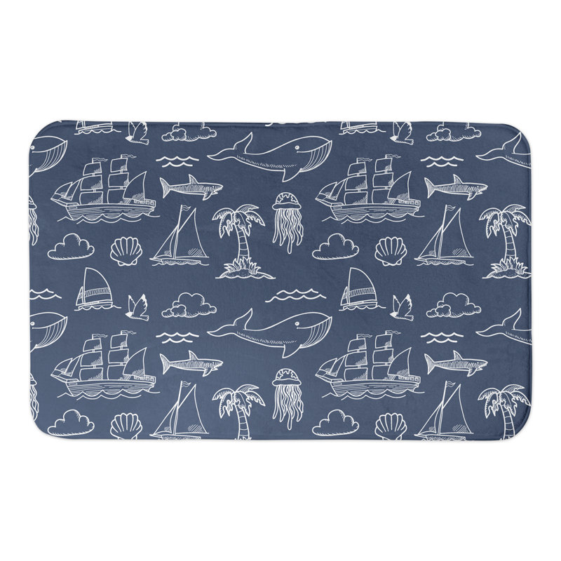Northmoore Non-Slip Single Piece, Navy