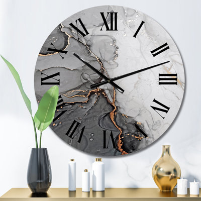 East Urban Home Modestina Metal Wall Clock & Reviews | Wayfair