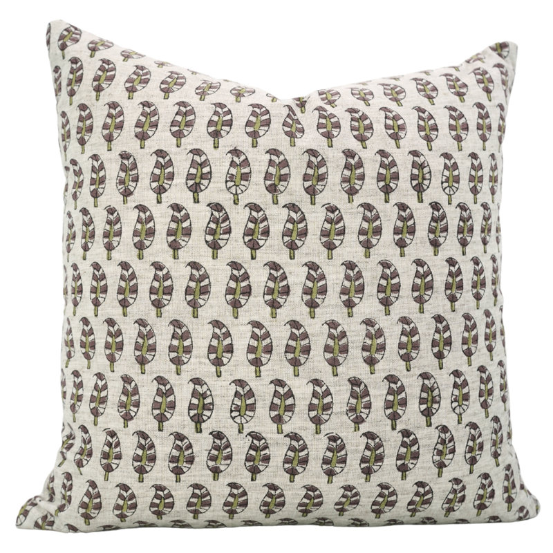 Housse de coussin à motif de bloc Fab Fabine - Lil Paisely, H 22 po x l 22 po
