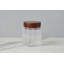 Fluted Glass Canister, Wood Lid-121607809