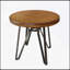 Table de bar ronde Mid-Century moderne avec pieds en épingle à cheveux en métal et tablette ouverte pour manger et socialiser-1673074443-1673074441
