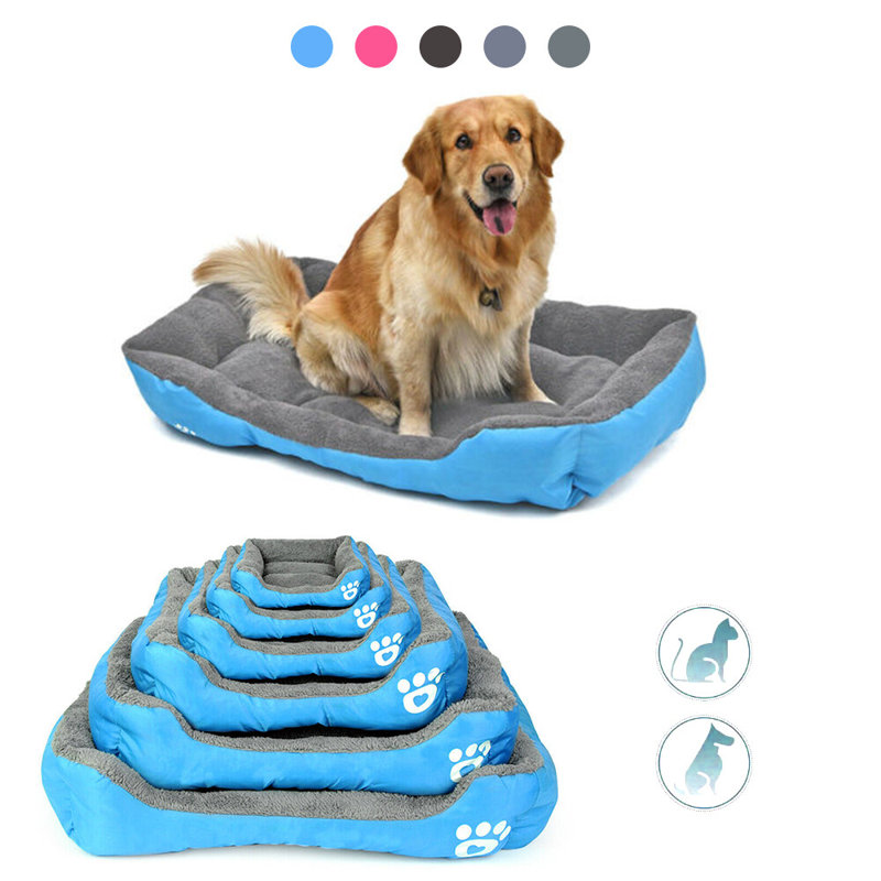 Lit pour chien Goncalves, Bleu / gris, Très grand (l 37,4 po x P 30 po x H 3 po)