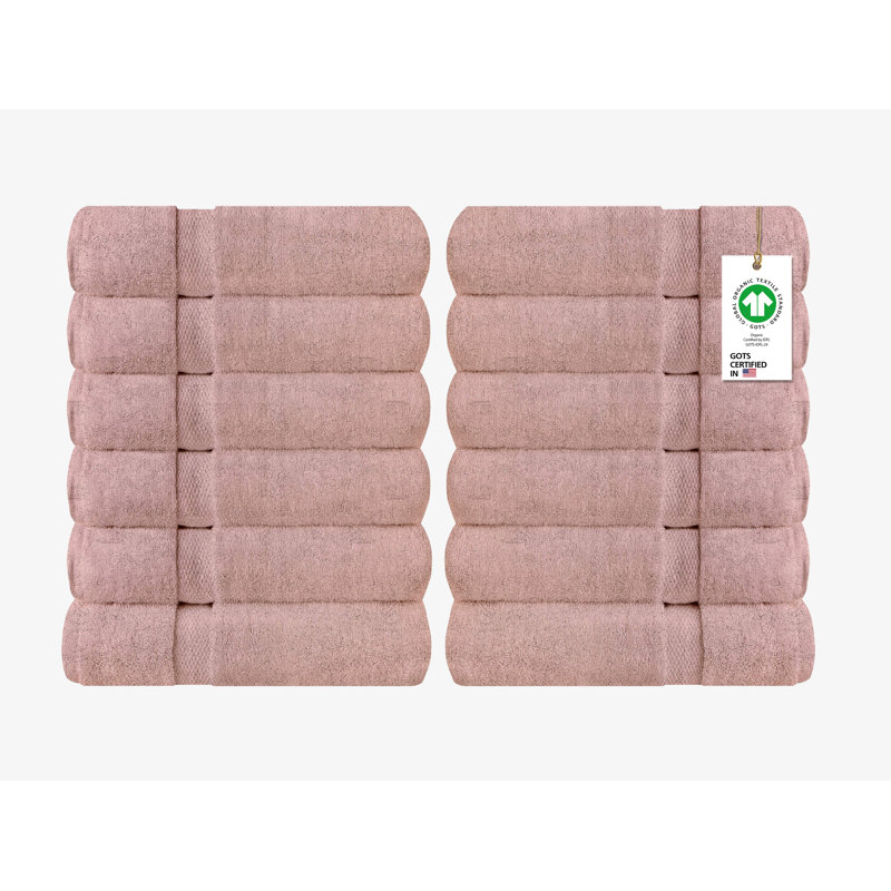 Drap 100% coton biologique Delara, Rose poussière, 12
