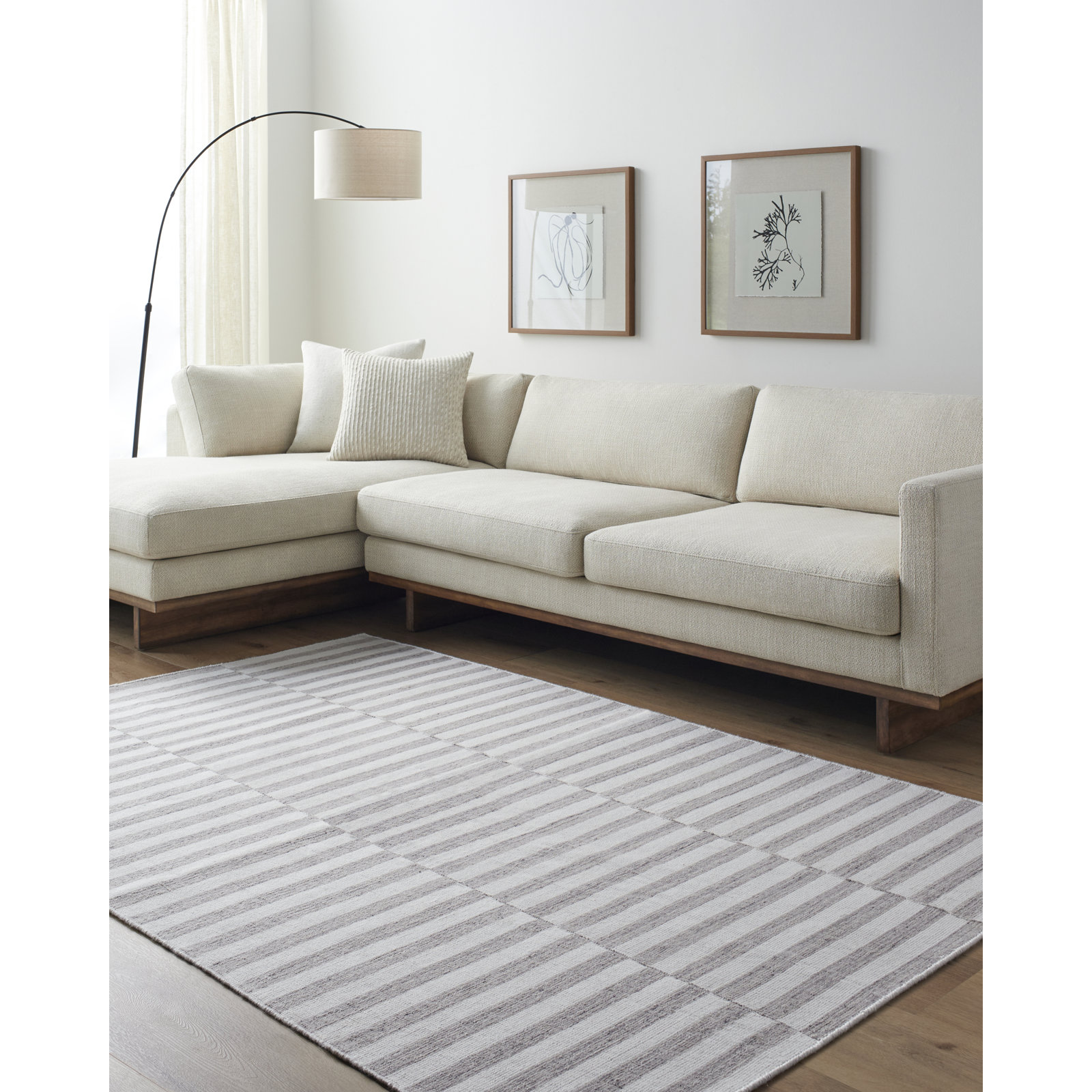 Ernie Hand-Woven Striped Rug, Rectangle 9' x 12'