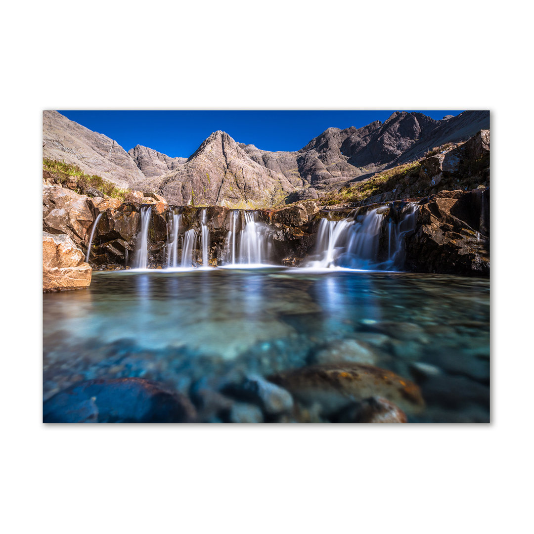 Wasserfall in den Bergen - Kunstdrucke auf Leinwand