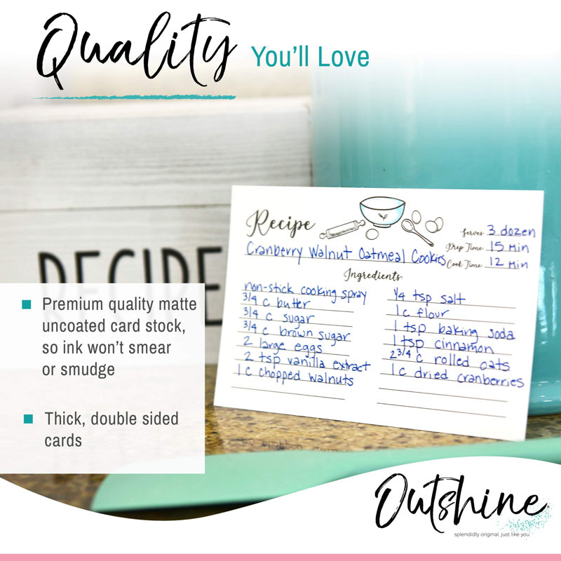 Cartes de recettes Outshine