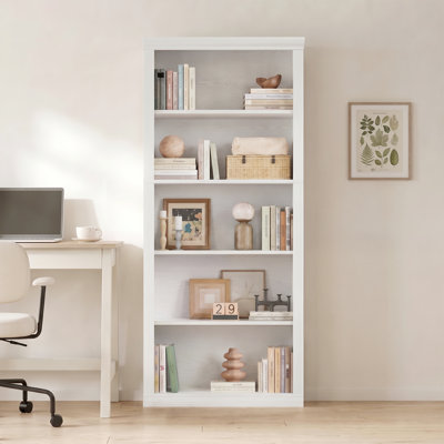 60"H X 24"W Wood 5-Tier Standard Bookcase