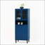 Grande armoire de rangement avec 2 portes vitrées et 2 portes pleines, parfaite pour un garde-manger organisé et élégant-353952306