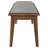 Grey And Natural Walnut Upholstered Dining Bench