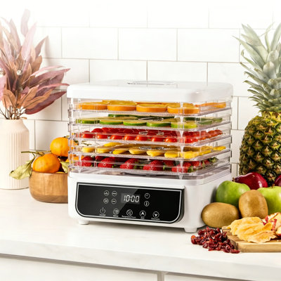 5-Layer Large Capacity Food Dehydrator, 360° Hot Air Drying with Precise Temp Control, 72H Timer & 4 Presets for Fruit, Meat, Pet Snacks – Ideal for Home, Camping & RV